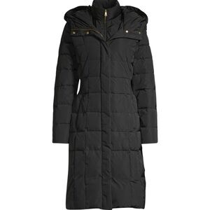 Cole Haan Black Hooded Puffer Coat